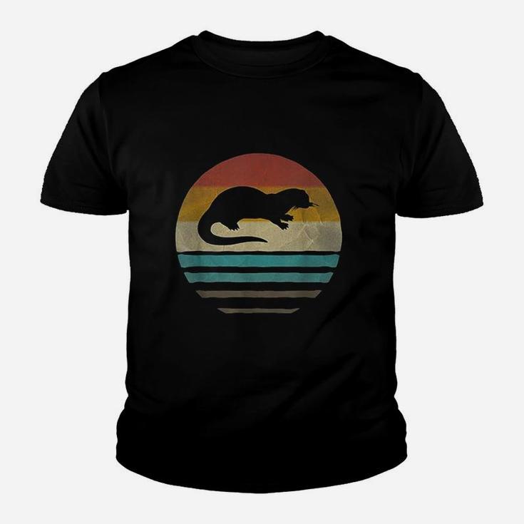 Sea Otter Retro Vintage 60s 70s Silhouette Distressed Gift Kid T-Shirt