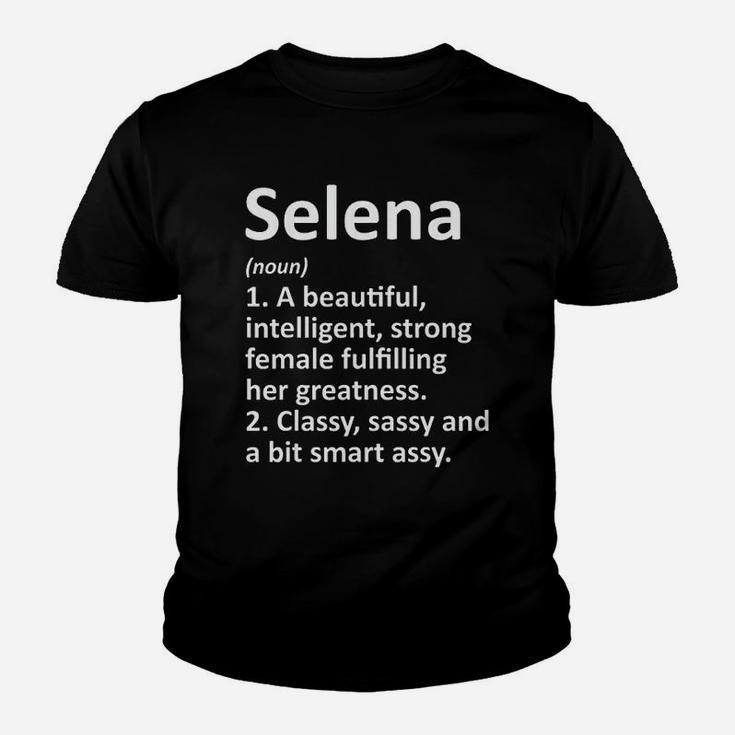 Selena Definition Personalized Name Funny Christmas Gift Kid T-Shirt