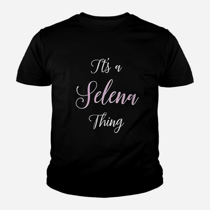 Selena Name Personalized Women Cute Pink Girl Custom Gift Kid T-Shirt
