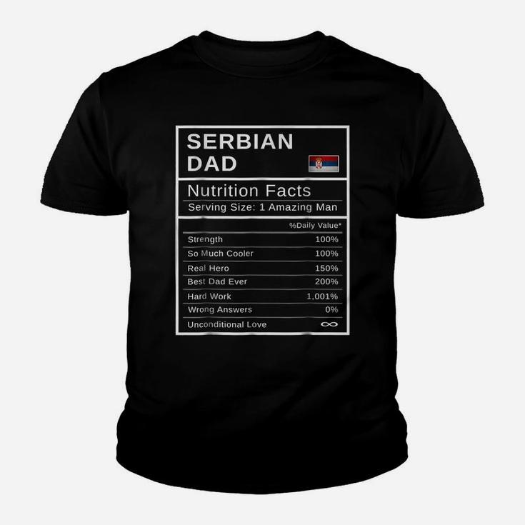 Serbian Dad Nutrition Facts Kid T-Shirt