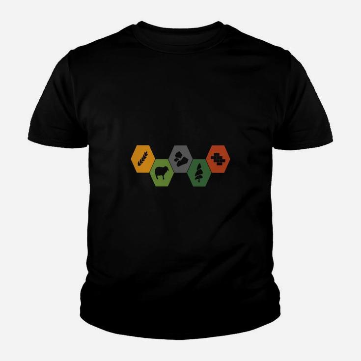 Settlers Of Catan Minimalistic Colored Kid T-Shirt