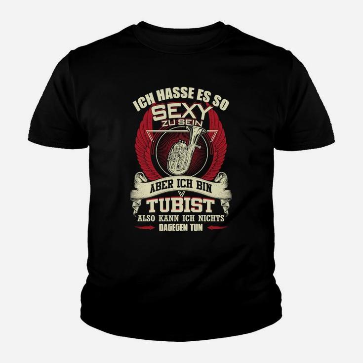 Sexy Tuba-Spieler Kinder Tshirt, Lustiges Spruch Design für Musiker