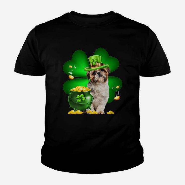 Shih Tzu Shamrock St Patricks Day Irish Great Dog Lovers Kid T-Shirt
