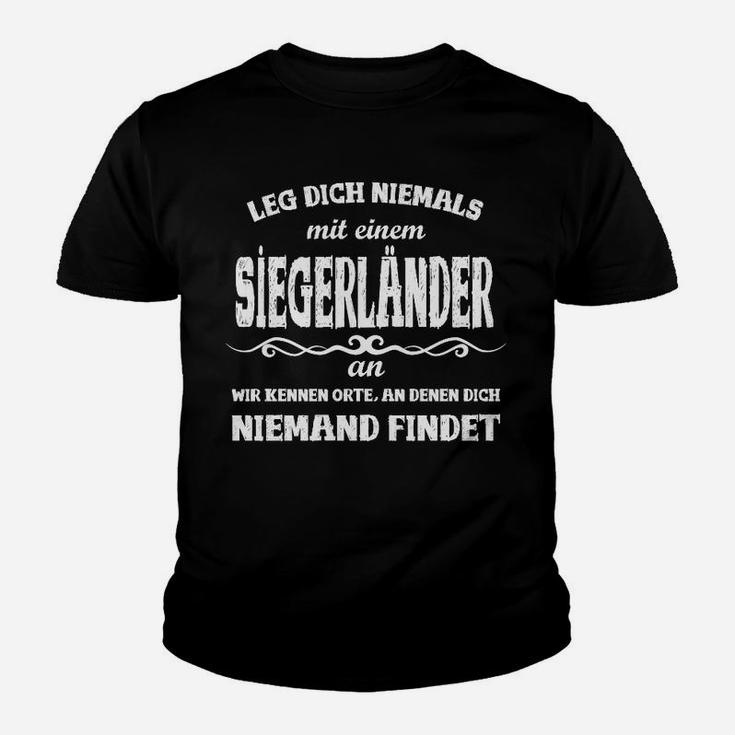 Siegerländer Spruch Kinder Tshirt, Humorvolles Design mit Lokalpatriotismus