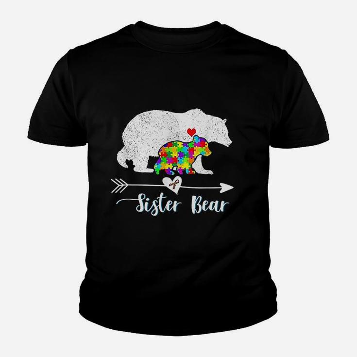 Sister Bear Support Autistic Kid T-Shirt