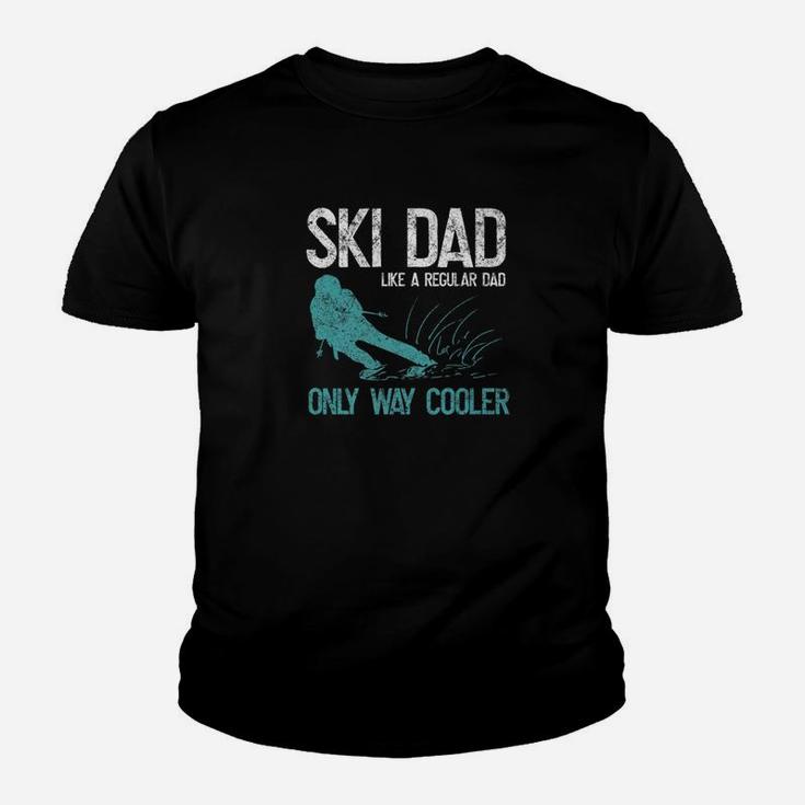 Ski Dad Winter Skiing Snow Sport Daddy Distressed Shirt Kid T-Shirt