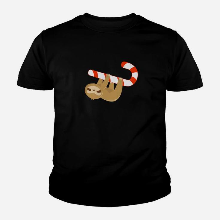 Sloth Christmas For Kids Candycane Christmas Sloth Kid T-Shirt