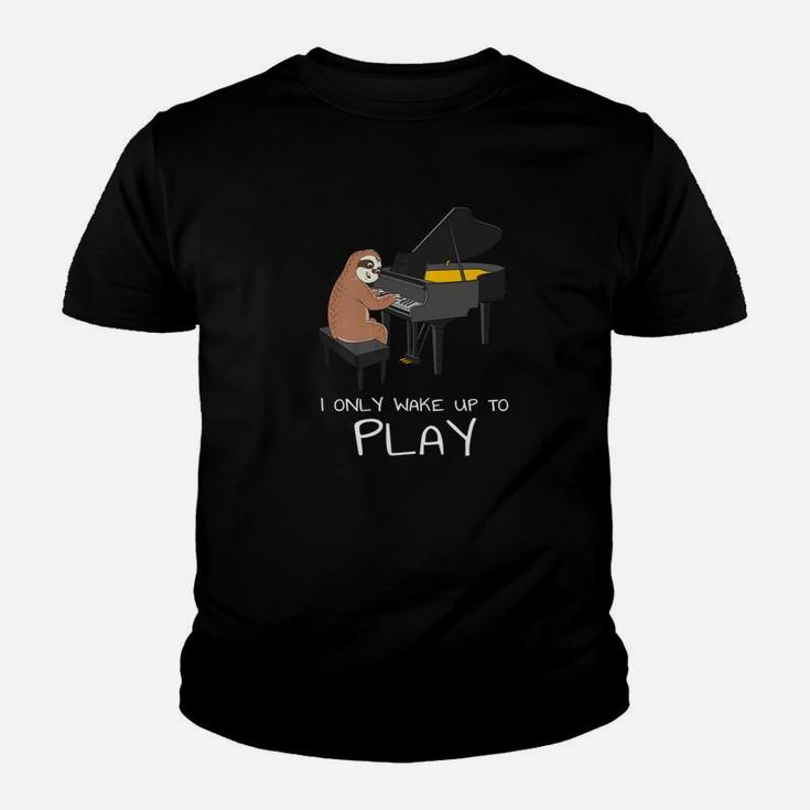 Sloth Piano Player Cute Piano Keyboard Music Teacher Kid T-Shirt