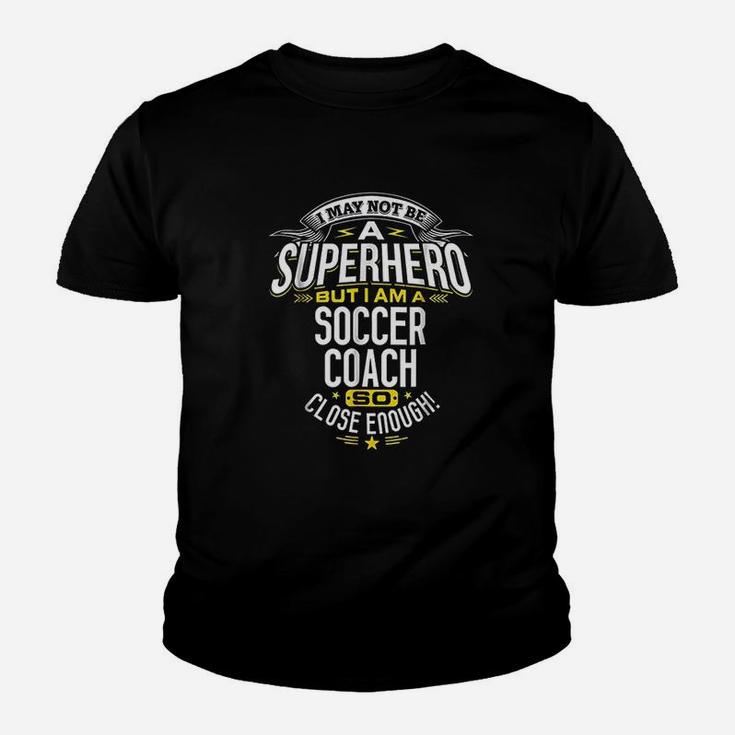 Soccer Coach Gift Idea Superhero Soccer Coach Kid T-Shirt
