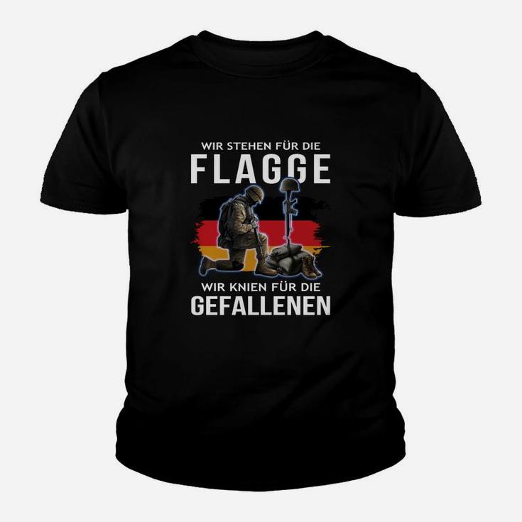 Soldat Flagge Gefallenen Kinder T-Shirt