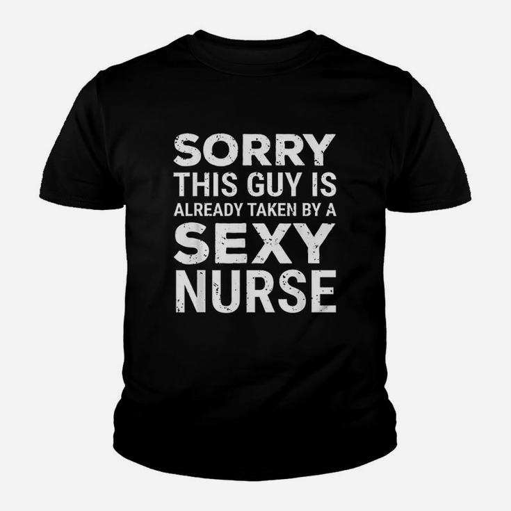 Sorry This Guy Is Already Taken By A Nurse Husband Kid T-Shirt