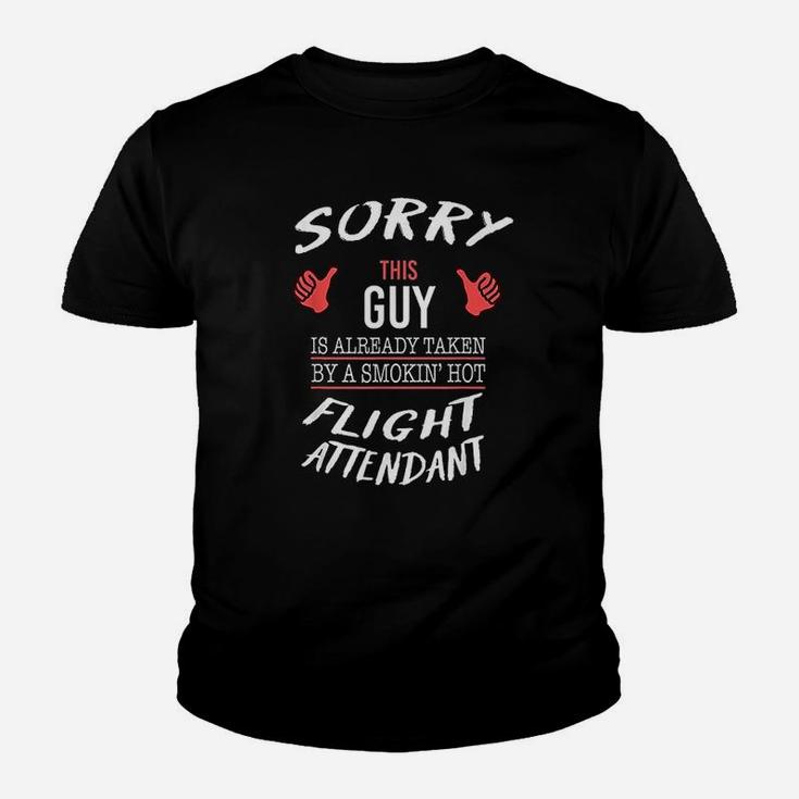 Sorry This Guy Is Taken By Hot Flight Attendant Kid T-Shirt