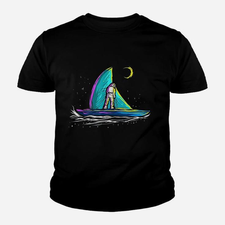 Space Astronaut Sail Boat Gift For Skipper Sailing Captain Kid T-Shirt