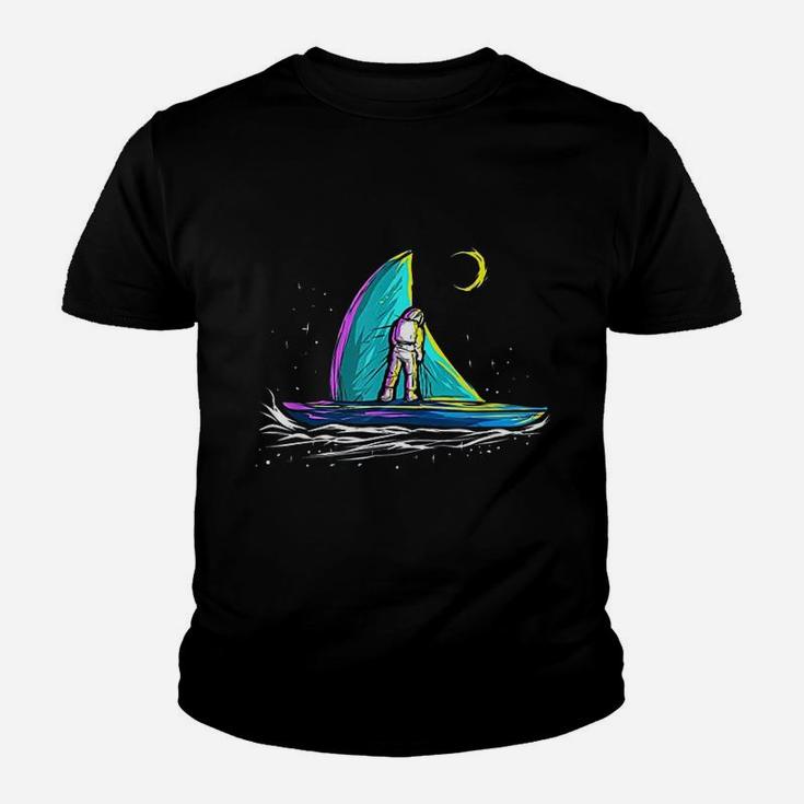 Space Astronaut Sail Boat Gift For Skipper Sailing Captain Kid T-Shirt