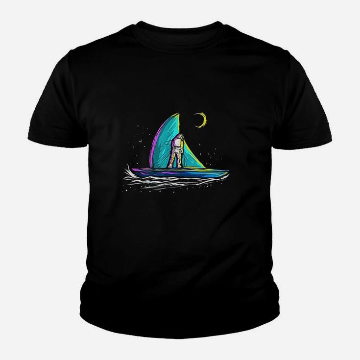 Space Astronaut Sail Boat Gift For Skipper Sailing Captain Youth T-shirt