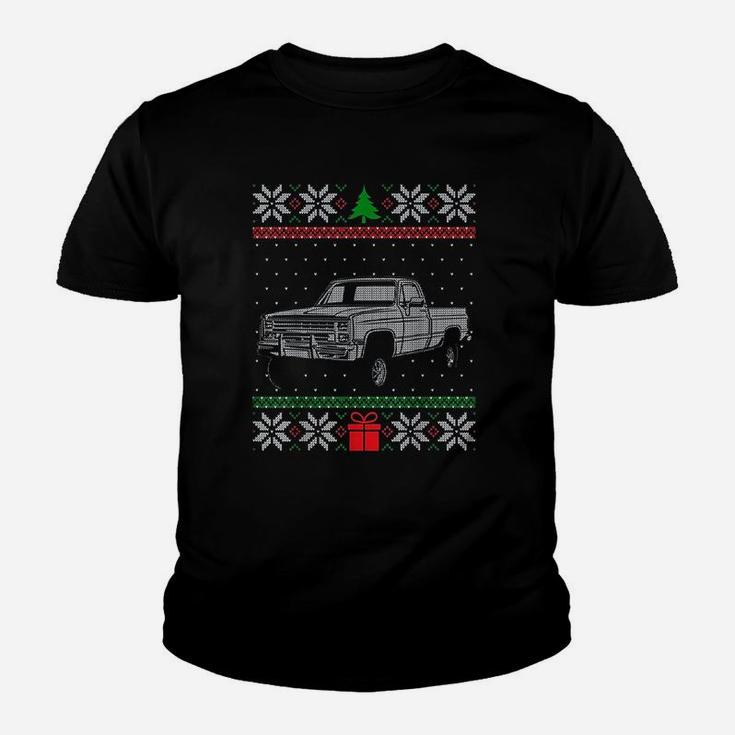 Square Body Truck Ugly Christmas Classic Vintage Pickup Kid T-Shirt