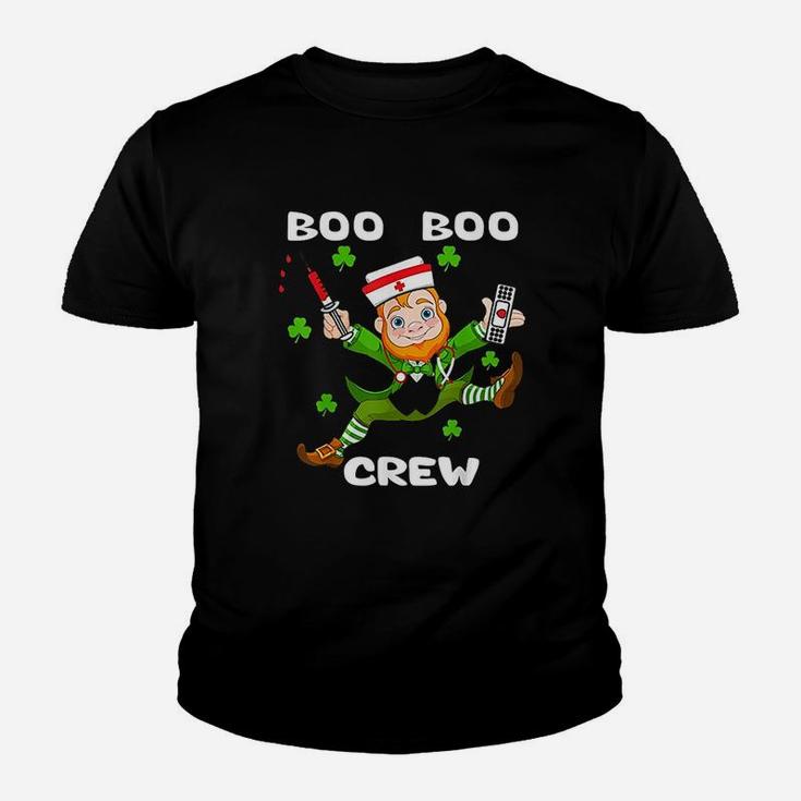 St Patricks Day Boo Boo Crew Nurse Leprechaun Funny Nurse Kid T-Shirt