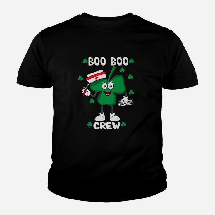St Patricks Day Boo Boo Crew Nurse Shamrock Funny For Nurse Kid T-Shirt