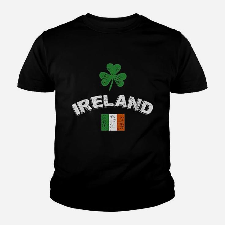 St Patricks Day Lucky Ireland Flag Lucky Leaf Kid T-Shirt
