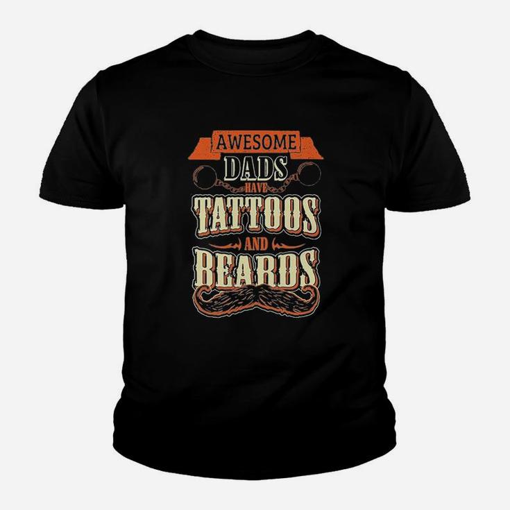St Patricks Dayawesome Dads Have Tattoos Kid T-Shirt