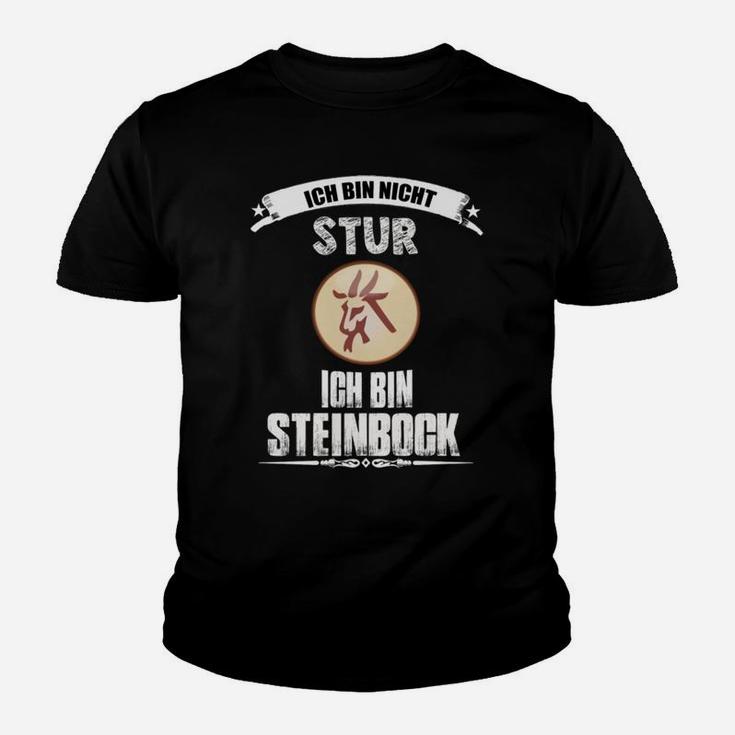 Sternzeichen Steinbock Kinder Tshirt: 'Nicht stur, nur Steinbock' Humorvolles Design