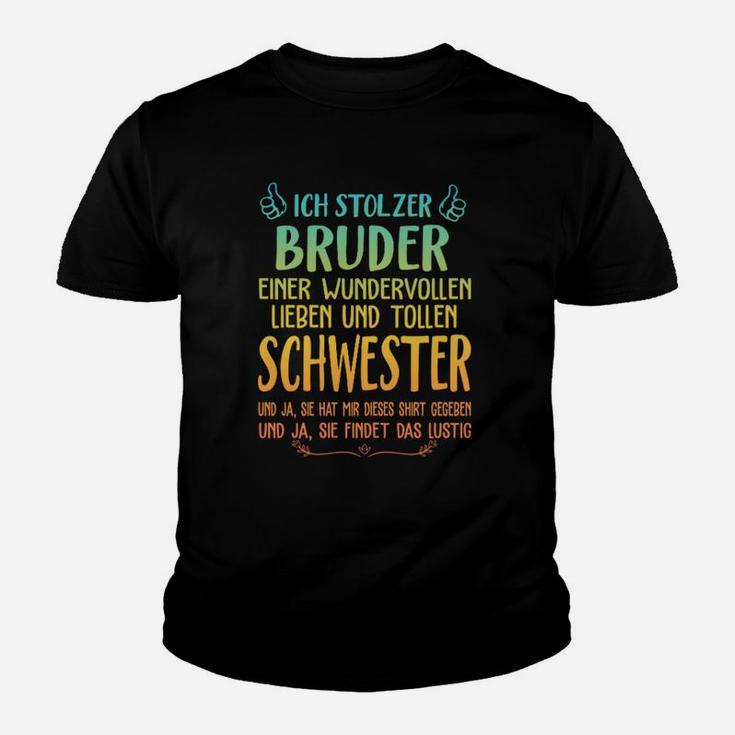 Stolzer Bruder Lustiges Geschwister Kinder Tshirt, Spaß Kinder Tshirt für Brüder