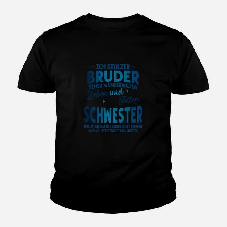 Stolzer Bruder und Schwester Themen-Kinder Tshirt, Schwarz Familienbekleidung