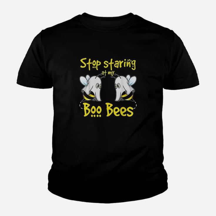 Stop Staring At My Boo Bees Funny Halloween Matching Couple Kid T-Shirt
