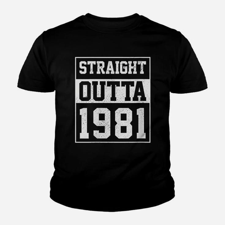 Straight Outta 1981 Funny Vintage Birthday Gift  Kid T-Shirt