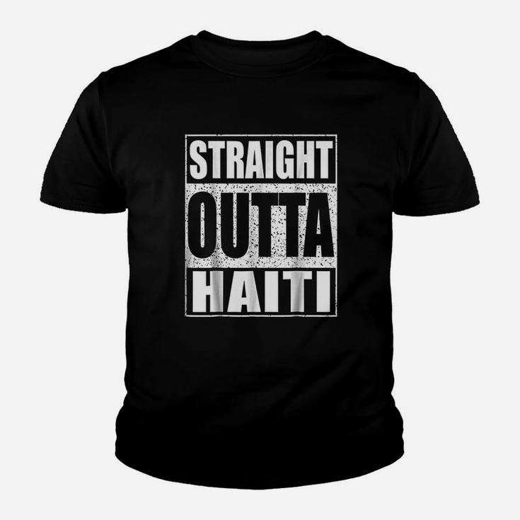 Straight Outta Haiti Republic Of Haiti Gift Kid T-Shirt