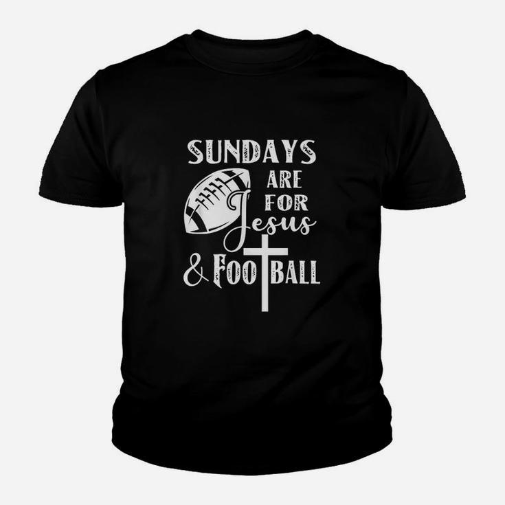 Sundays Are For Jesus And Football Funny Gift Kid T-Shirt