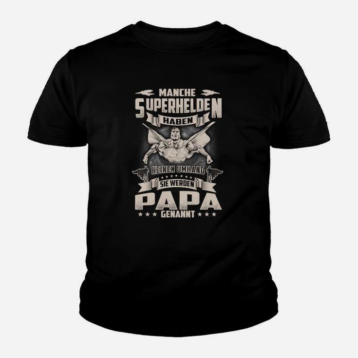 Superhelden Papa Kinder Tshirt Schwarz, Herren Lustiges Tee