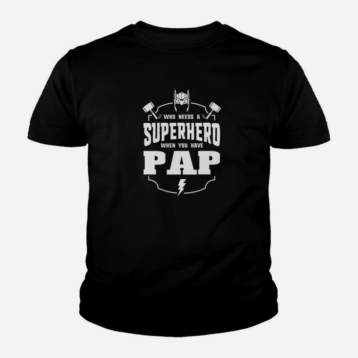 Superhero Pap Fathers Day Grandpa Gift Ideas Men Kid T-Shirt