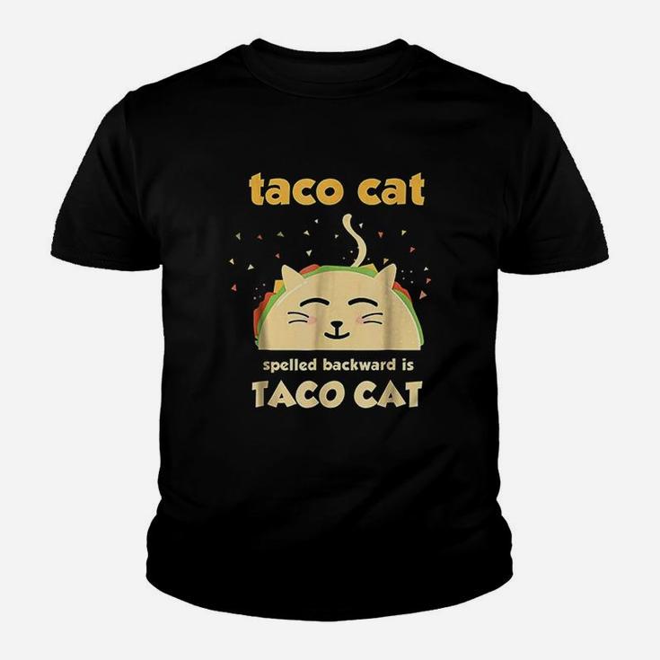 Taco Cat Tacocat Spelled Backward Is Tacocat Kid T-Shirt