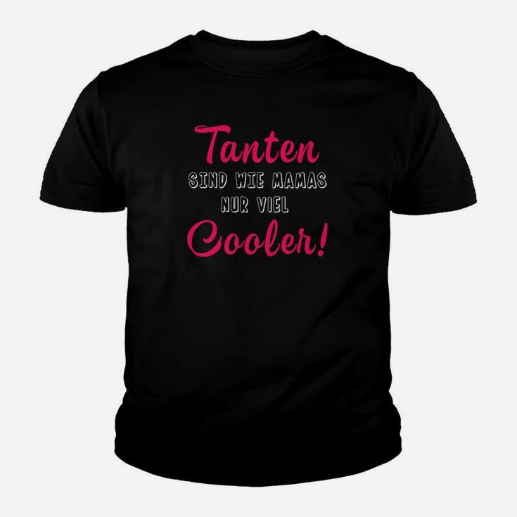 Tanten Sind Wie Mamas Nur Cooler Schwarzes Kinder Tshirt, Lustiges Familien Tee