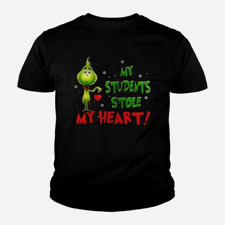 Teacher Grinch My Students Stole My Heart Kid T-Shirt