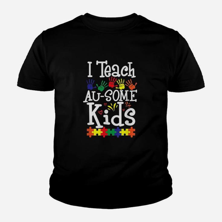 Teacher Puzzle Piece Students Autistic Teach Kid T-Shirt