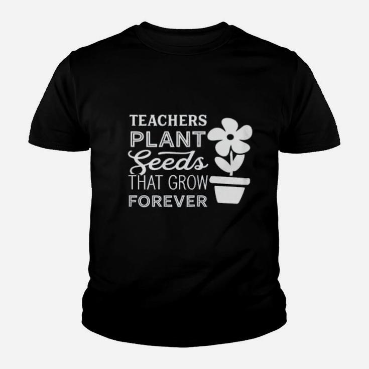 Teachers Plant Seeds Preschool Virtual Daycare Teacher Kid T-Shirt