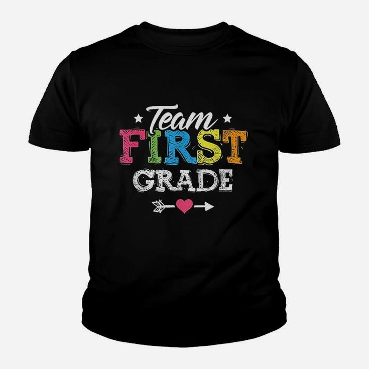 Team First Grade Teacher Student Back To School Kids Kid T-Shirt