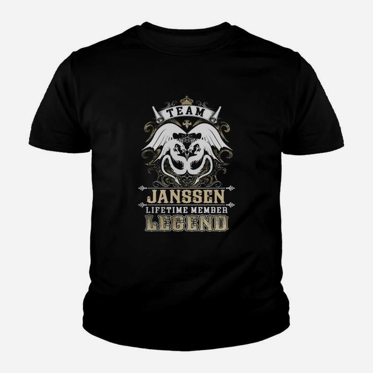 Team Janssen Lifetime Member Legend -janssen T Shirt Janssen Hoodie Janssen Family Janssen Tee Janssen Name Janssen Lifestyle Janssen Shirt Janssen Names Kid T-Shirt