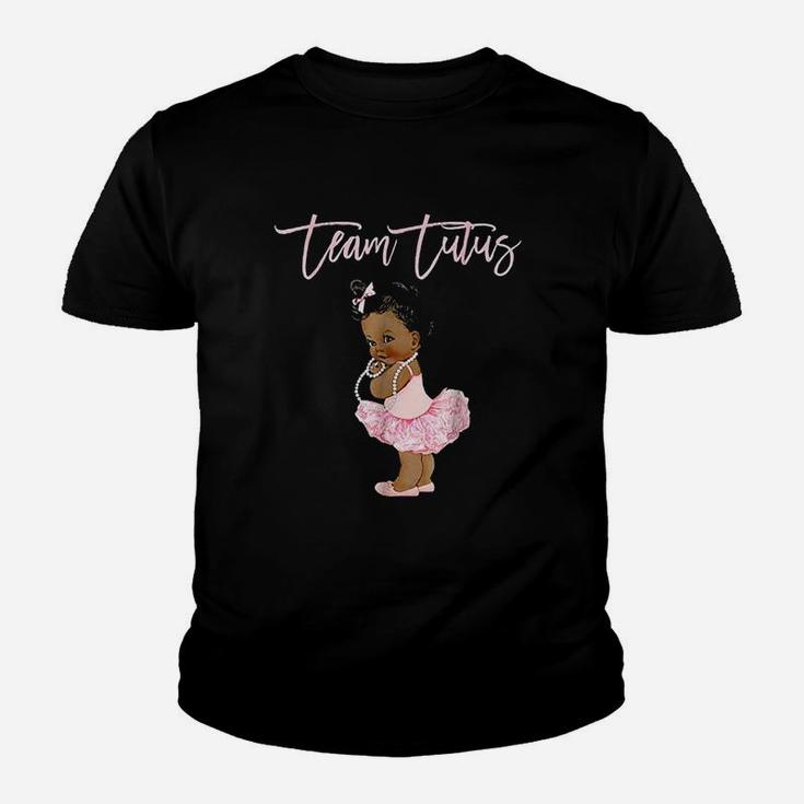 Team Tutus Girl Gender Reveal Baby Shower Kid T-Shirt
