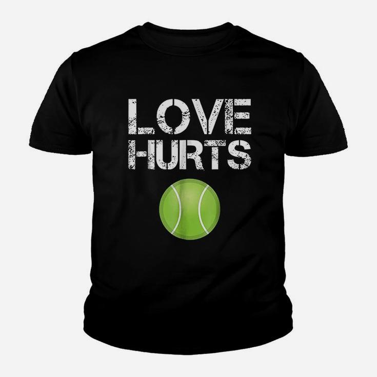 Tennis Player Gifts Love Hurts Funny Tennis Ball Youth T-shirt