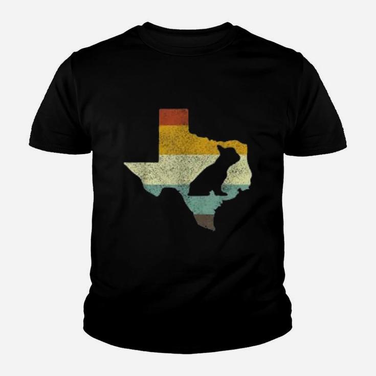 Texas French Bulldog Dog Vintage Texan Frenchie Kid T-Shirt