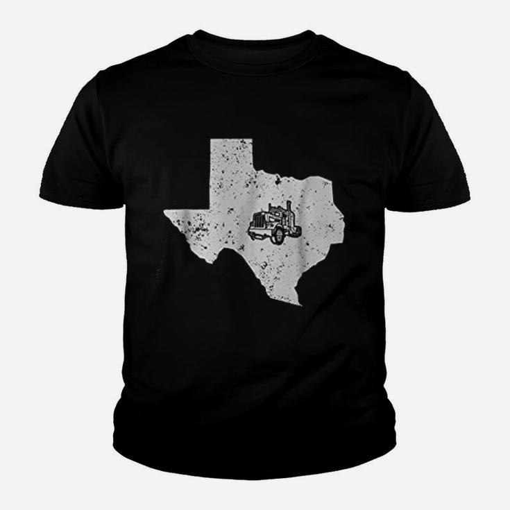 Texas Long Haul Trucker 18 Wheeler Trucks Kid T-Shirt