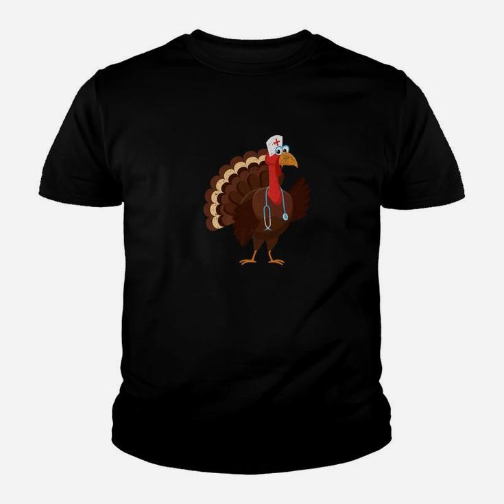 Thanksgiving Nurse Turkey Feast Day Food Medical Kid T-Shirt