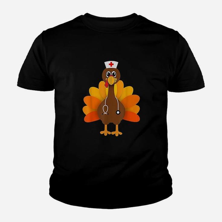 Thanksgiving Scrub Tops Women Turkey Nurse Holiday Nursing Kid T-Shirt