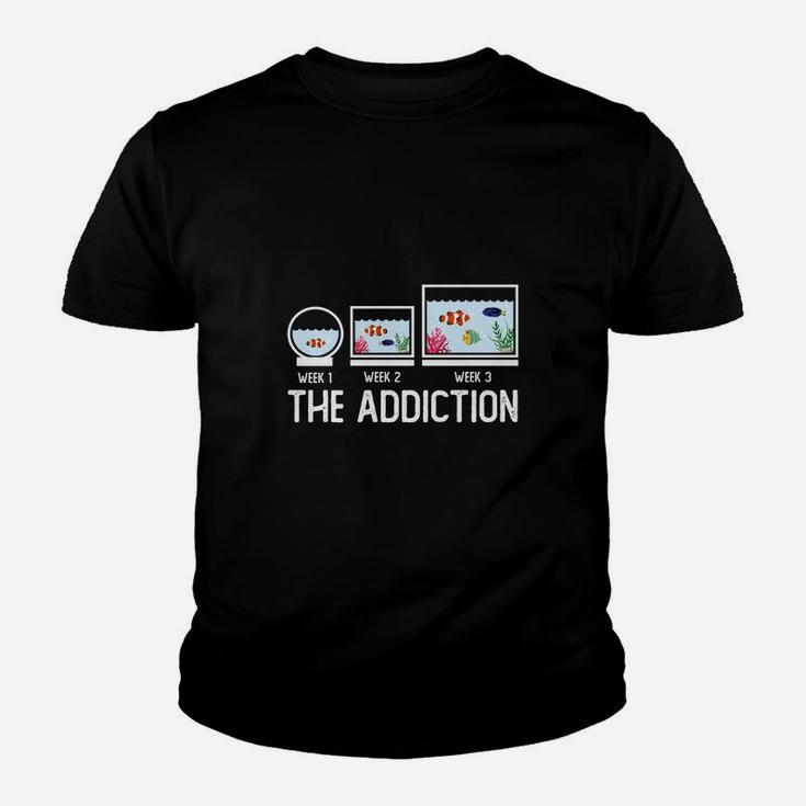 The Addiction Funny Aquarium Owner Gift, Fish Lover Gift Kid T-Shirt
