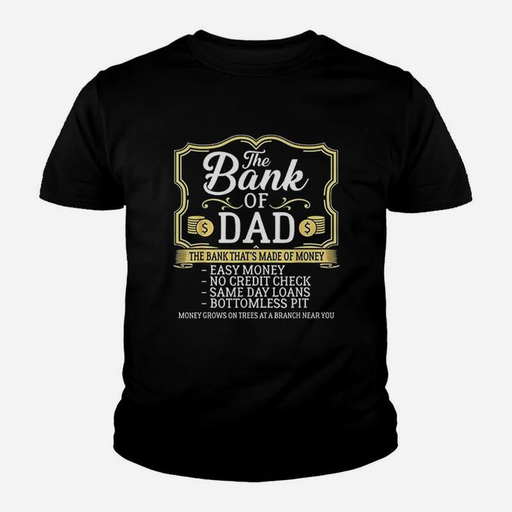 The Bank Of Dad Money Grows On Fathers Day Kid T-Shirt