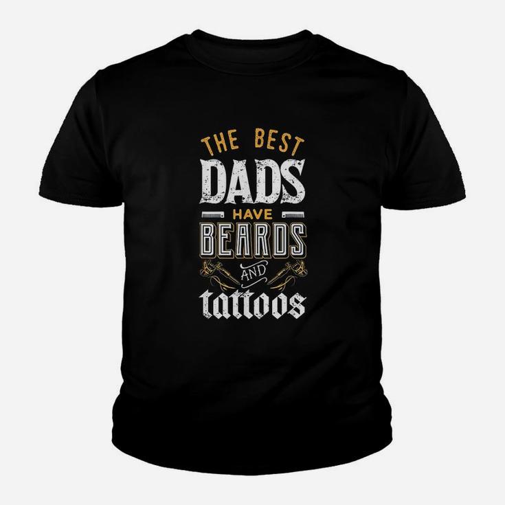 The Best Dads Have Beards Tattoos Fathers Day Kid T-Shirt