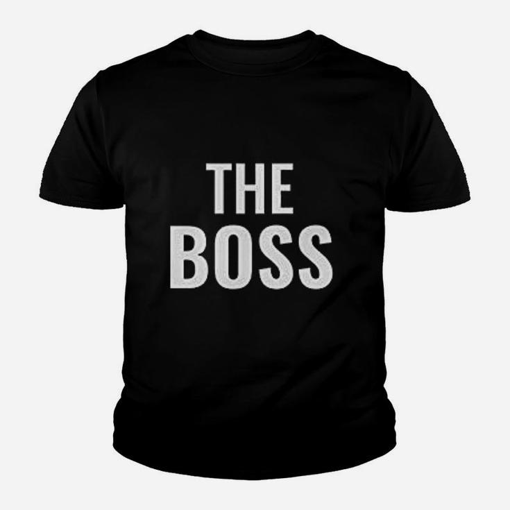 The Boss Funny Husband And Wife Matching Couples Kid T-Shirt